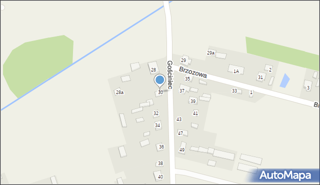 Rzeczyca, Gościniec, 30, mapa Rzeczyca