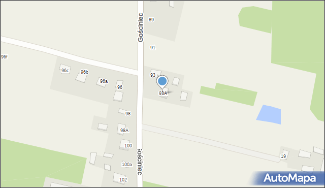Rzeczyca, Gościniec, 93A, mapa Rzeczyca