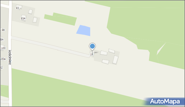 Rzeczyca, Gościniec, 95, mapa Rzeczyca