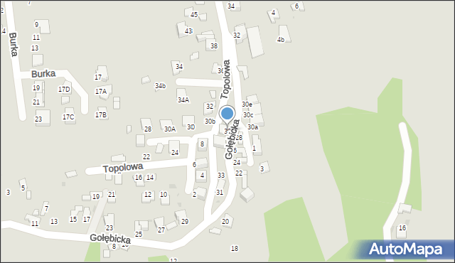 Sandomierz, Gołębicka, 39, mapa Sandomierza