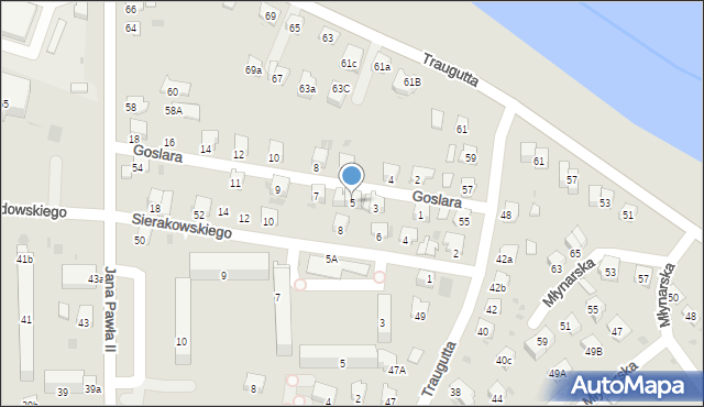 Sanok, Goslara, 5, mapa Sanok