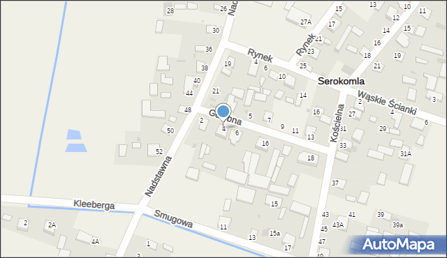 Serokomla, Gołębna, 4, mapa Serokomla