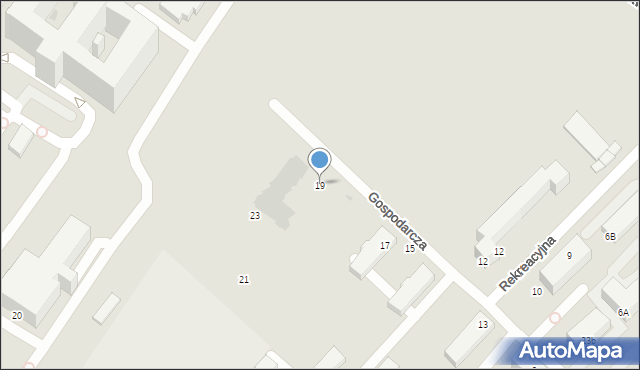 Siedlce, Gospodarcza, 19, mapa Siedlce