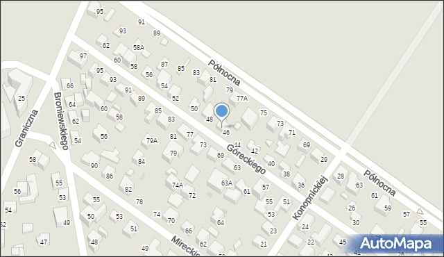Siedlce, Góreckiego Romana, gen., 46A, mapa Siedlce