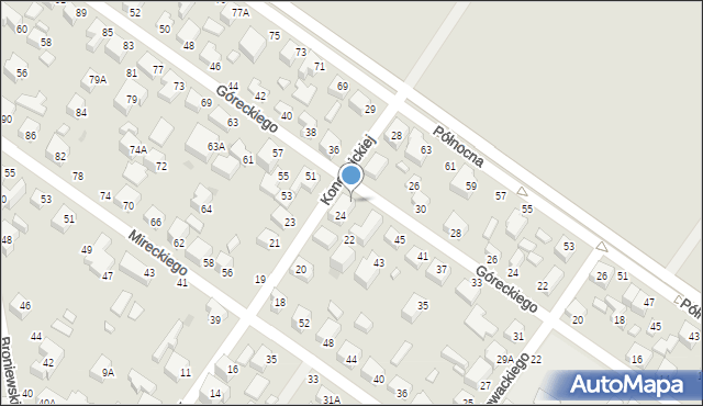 Siedlce, Góreckiego Romana, gen., 49, mapa Siedlce