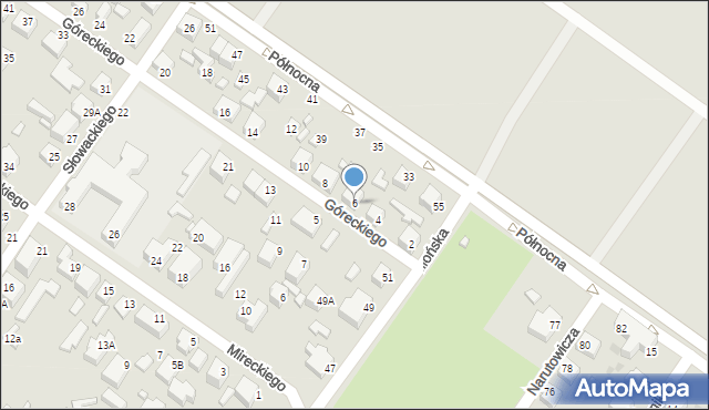 Siedlce, Góreckiego Romana, gen., 6, mapa Siedlce