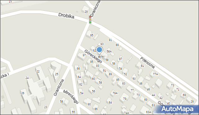 Siedlce, Góreckiego Romana, gen., 60, mapa Siedlce