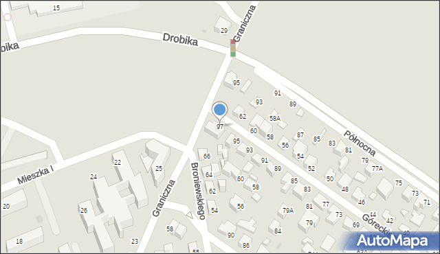 Siedlce, Góreckiego Romana, gen., 97, mapa Siedlce
