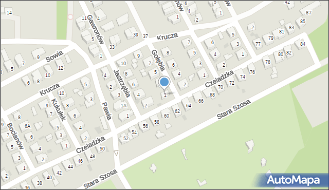 Siemianowice Śląskie, Gołębia, 1, mapa Siemianowice Śląskie