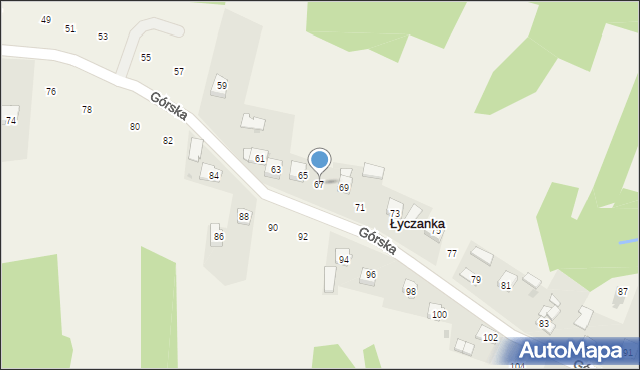 Siepraw, Górska, 67, mapa Siepraw