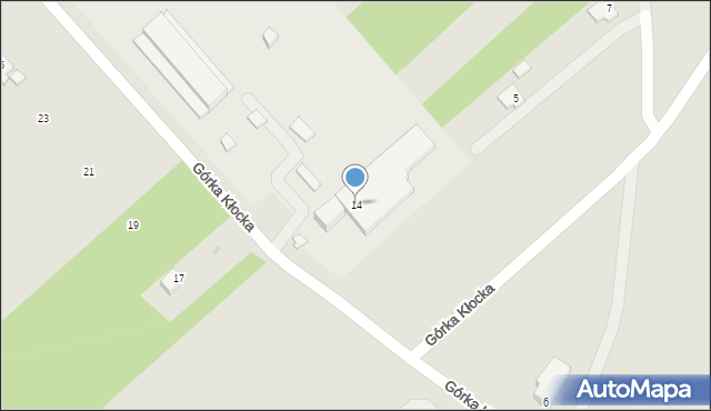 Sieradz, Górka Kłocka, 14, mapa Sieradz