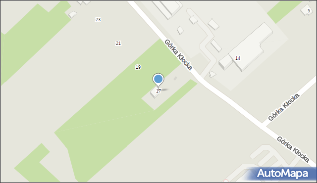 Sieradz, Górka Kłocka, 17, mapa Sieradz