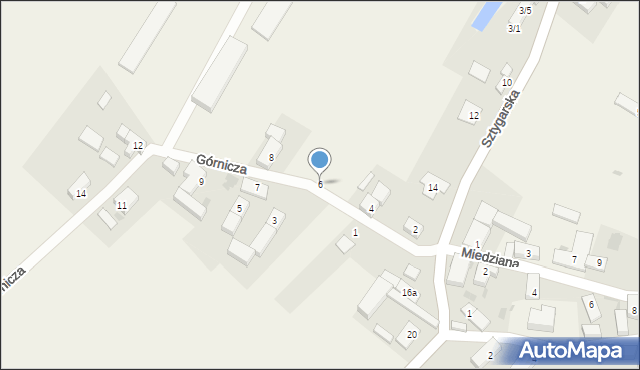 Sieroszowice, Górnicza, 6, mapa Sieroszowice