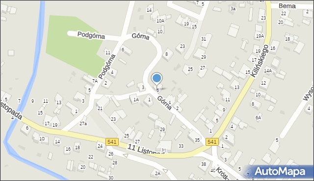 Sierpc, Górna, 6, mapa Sierpc