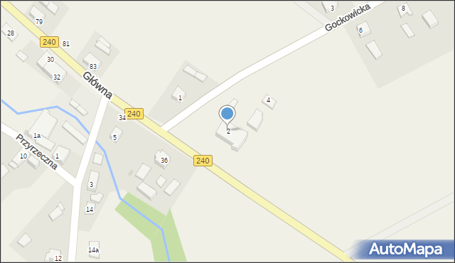 Silno, Gockowicka, 2, mapa Silno