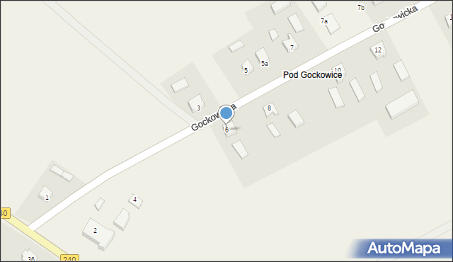 Silno, Gockowicka, 6, mapa Silno