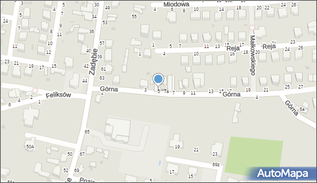 Skierniewice, Górna, 5, mapa Skierniewic