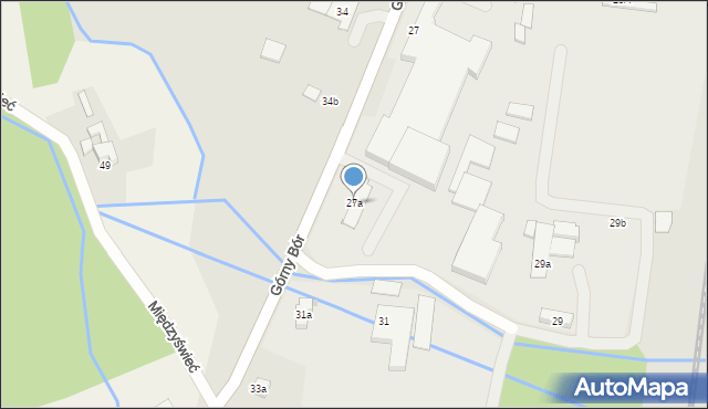 Skoczów, Górny Bór, 27a, mapa Skoczów