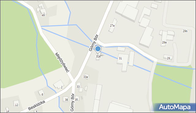 Skoczów, Górny Bór, 31a, mapa Skoczów