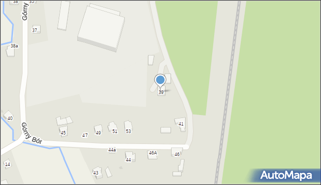Skoczów, Górny Bór, 39, mapa Skoczów