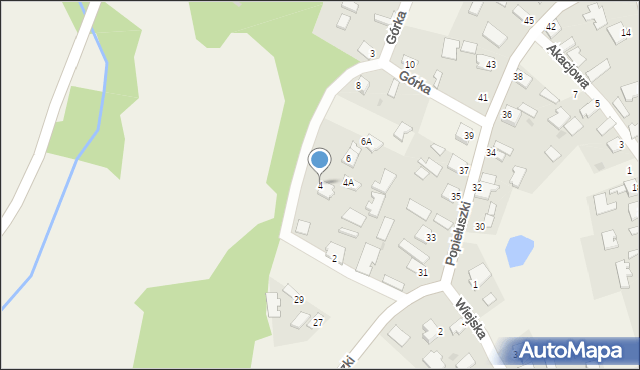 Skopanie, Górka, 4, mapa Skopanie