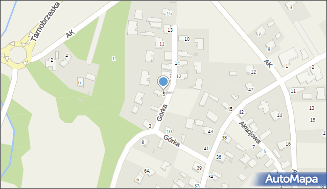 Skopanie, Górka, 5, mapa Skopanie