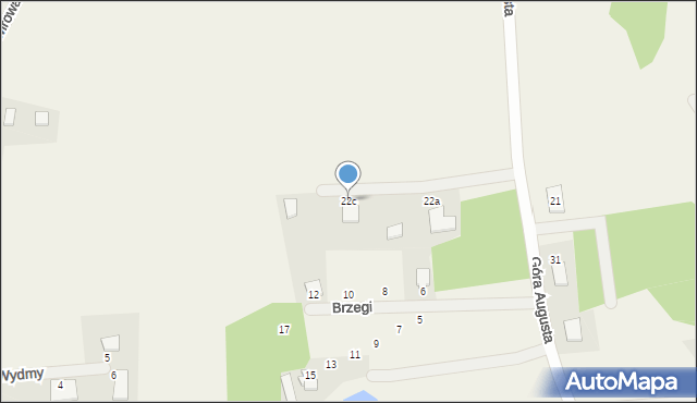 Skrzeszewo, Góra Augusta, 22c, mapa Skrzeszewo