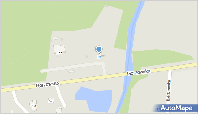 Skwierzyna, Gorzowska, 19, mapa Skwierzyna