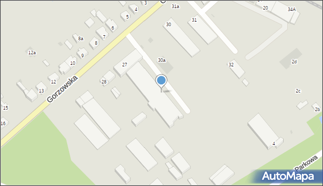 Skwierzyna, Gorzowska, 27a, mapa Skwierzyna