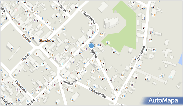 Sławków, Gołębia, 2, mapa Sławków