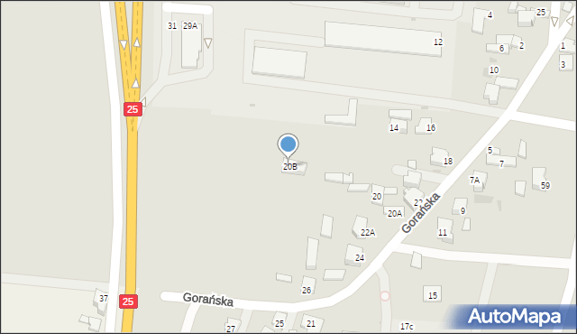 Ślesin, Gorańska, 20B, mapa Ślesin