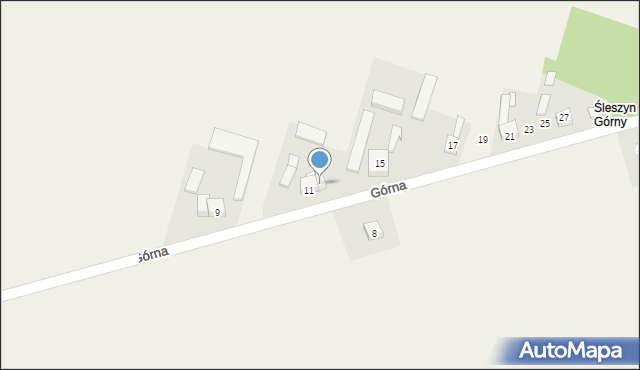 Śleszyn, Górna, 13, mapa Śleszyn