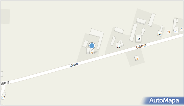 Śleszyn, Górna, 9, mapa Śleszyn