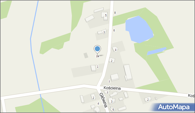 Słomków, Gościniec, 1a, mapa Słomków