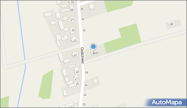 Słomków, Gościniec, 30, mapa Słomków
