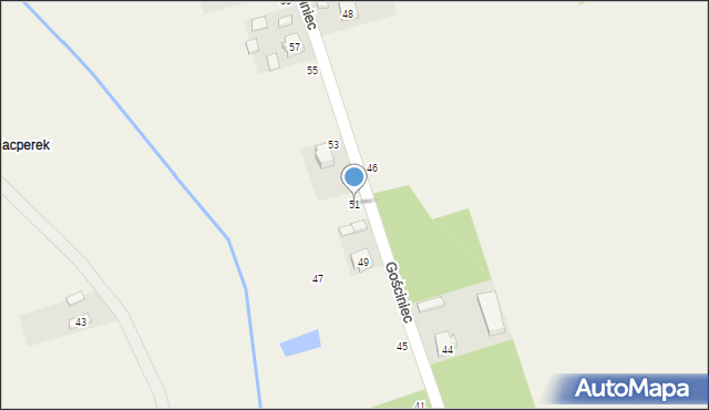 Słomków, Gościniec, 51, mapa Słomków