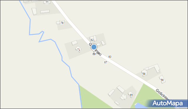 Słomków, Gościniec, 69, mapa Słomków