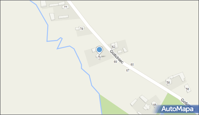 Słomków, Gościniec, 71, mapa Słomków