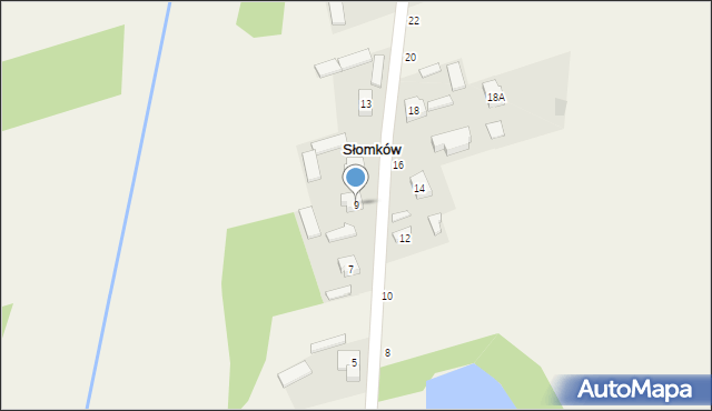 Słomków, Gościniec, 9, mapa Słomków