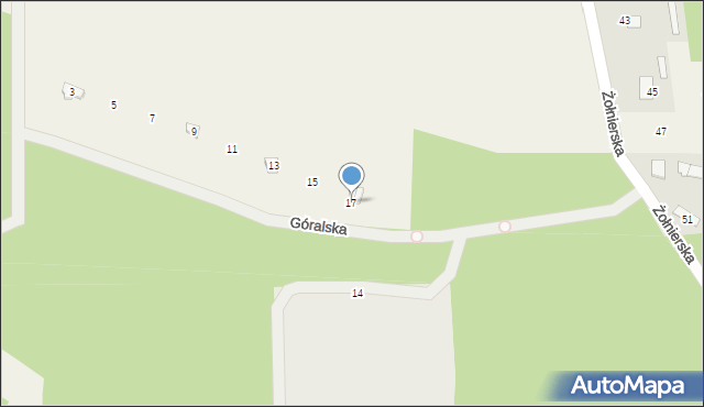 Słopsk, Góralska, 17, mapa Słopsk