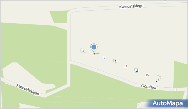 Słopsk, Góralska, 5, mapa Słopsk