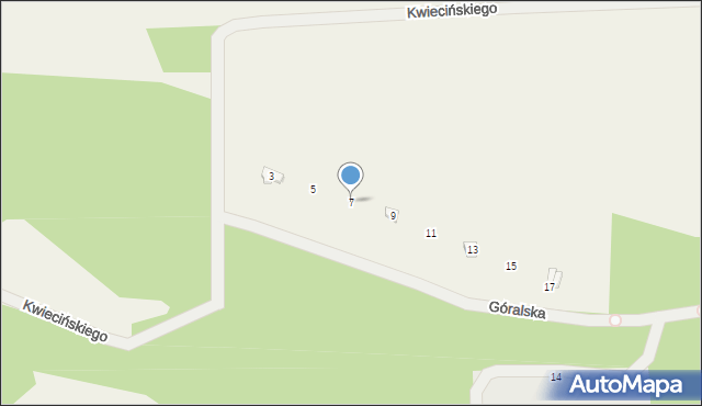 Słopsk, Góralska, 7, mapa Słopsk