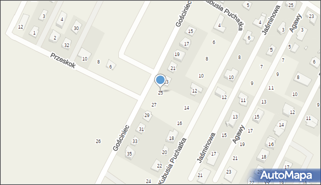 Słupno, Gościniec, 25, mapa Słupno