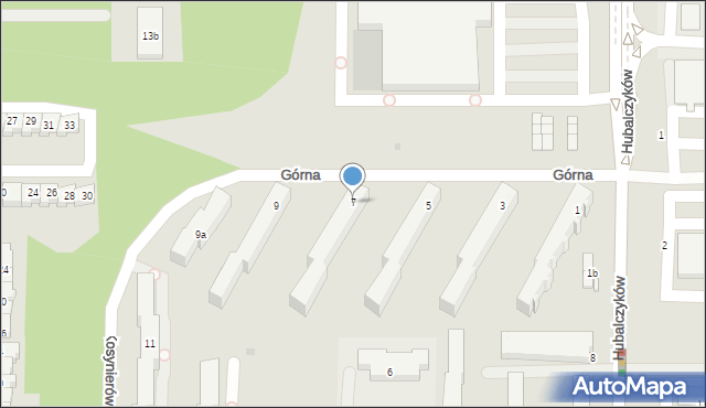 Słupsk, Górna, 7, mapa Słupska