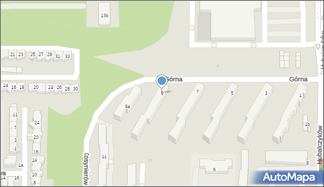 Słupsk, Górna, 9, mapa Słupska