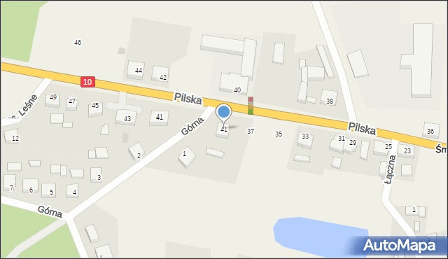 Śmiłowo, Górna, 41, mapa Śmiłowo
