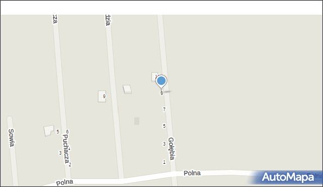 Sobótka, Gołębia, 9, mapa Sobótka