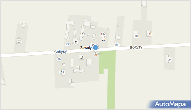 Sołtysy, Gościniec, 18, mapa Sołtysy