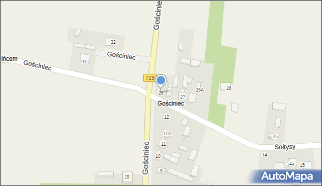 Sołtysy, Gościniec, 28, mapa Sołtysy