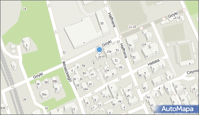 Sopot, Goyki Jakuba, 10, mapa Sopotu